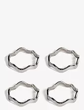 Anna Napkinring 4-pack Sagaform Silver