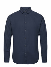 Slhslimowen-brushed Shirt Ls Noos Selected Navy