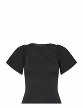 Vmginny Ss V-neck Pullover Noos Vero Moda Black
