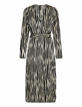 Striped Midi Dress Mango Black