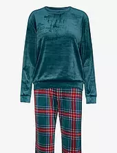 Pj Set Velours Check Hunkemöller Green