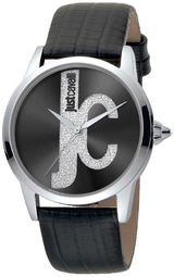 Just Cavalli Dameur Jc1l055l0015 Roma Sort/læder Ø38 Mm