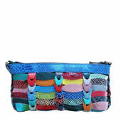 Style Elfa I Smuk Ny Multifarve. Skøn Mindre Flettaske Til Skulder - Og Crossbody, Blue