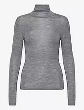 Mscally Roll Neck Long Sleeve Top Minus Grey