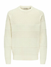 Onsalkan Reg Crew Knit Only & Sons Cream