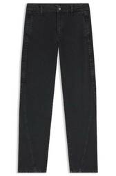 Jeans Med Posede Ben I Grå, Blød Denim