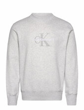Chenille Monologo Crew Neck Calvin Klein Jeans Grey