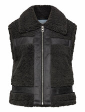 Msalda Faux Fur Vest Minus Black