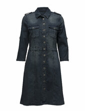 Uniform Dress Cream Blue