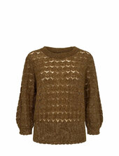 Nurietta Pointelle Pullover Nümph Khaki