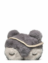 Fur-effect Shoulder Bag Mango Grey