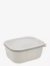 Rektangulær Skål M/låg Cirqula Mepal White