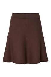 Y.a.s - Nederdel - Fonny Hw Knit Skirt - Chocolate Brown