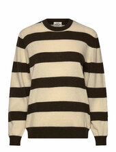 Eco Wool Stripe Kasey Sweater Mads Nørgaard Brown