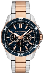 Armani Exchange Herreur Ax1965 Spencer Blå/rosaguldtonet Stål Ø44