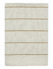 Tablecloth 140x320 Line Offwhite/gold Södahl Beige