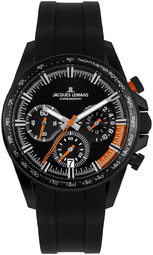 Jacques Lemans Herreur 1-2127d Liverpool Sort/gummi Ø40 Mm