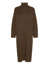 Objabbie L/s Knit Dress Pb12 Object Brown