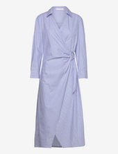 Metallic-detail Shirt Dress Mango Blue