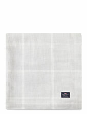 Cotton/linen Pepita Check Tablecloth Lexington Home Grey