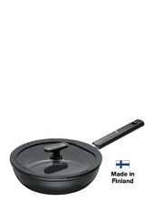 Hard Face Sauté Pan 24cm W/lid Fiskars Black