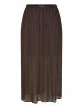 Transparent Midi Skirt Coster Copenhagen Brown