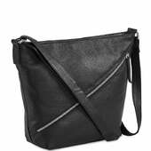Style Fernandez (kun ét Stk. På Lager). Fantastisk Skulder - Og Crossbodytaske I Absolut Kvalitetslæder Med Udvendige Lynlåsrum På Begge Sider.