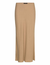 Long Linen Skirt Mango Beige