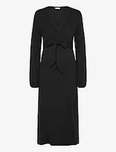 Mltrinity Tess Ls Jrs Midi Dress 2f Mamalicious Black