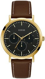 Guess Herreur W1044g1 Iconic Sort/læder Ø44 Mm