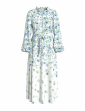 Vielma O-neck L/s Long Midi Dress/ln Vila White