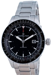 Hamilton Herreur H76615130 Khaki Aviation Sort/stål Ø42 Mm