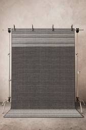 Dust Glatvævet Tæppe 200x290 Cm Sort/grå