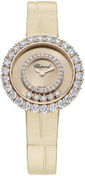 Chopard Dameur 205369-5002 Happy Diamonds Beige/læder Ø29 Mm