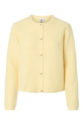 Pieces - Cardigan - Silly Ls O-neck Knit Cardigan - French Vanilla