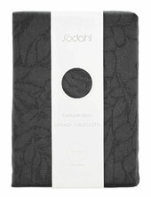 Tablecloth 140x270 Abstract Leaves Damask Ash Södahl Grey