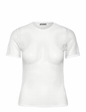 Slim-fit Short-sleeved Net T-shirt Weekday White