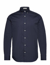 Reg Pinpoint Oxford Shirt Gant Navy