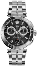 Versace Herreur Ve1d02623 Aion Sort/stål Ø45 Mm