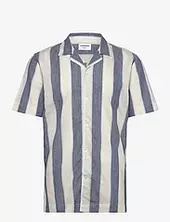 Striped Linen/cotton Shirt S/sstriped Linen/cotton Shirt S/s Lindbergh Patterned