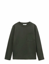 Long-sleeved T-shirt With Pocket Mango Khaki