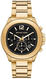 Michael Kors Herreur Mk9192 Sage Sort/gul Guldtonet Stål Ø44 Mm