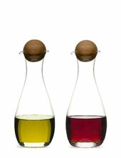 Nature Oil/vinegar Bottles Oak Stoppers, 2-pack Sagaform