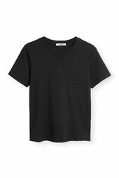 Na-kd Basic T-shirt I Bomuld Med Rund Hals - Black