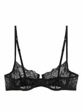 Lace Wire Bra - Black