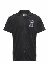 Short-sleeved Regular Fit Towelling Shirt Scotch & Soda Black
