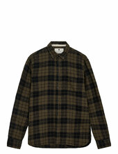 Akleif Twill Check Shirt Anerkjendt Khaki
