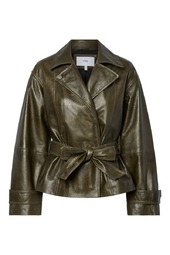 Y.a.s - Jakke - Libbo Ls Leather Jacket - Teak