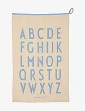 Premium Classic Tea Towel Design Letters Beige