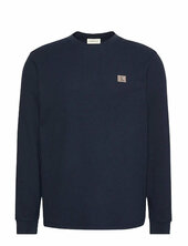 Ls Waffle Badge Crewnk Tee Calvin Klein Jeans Navy
